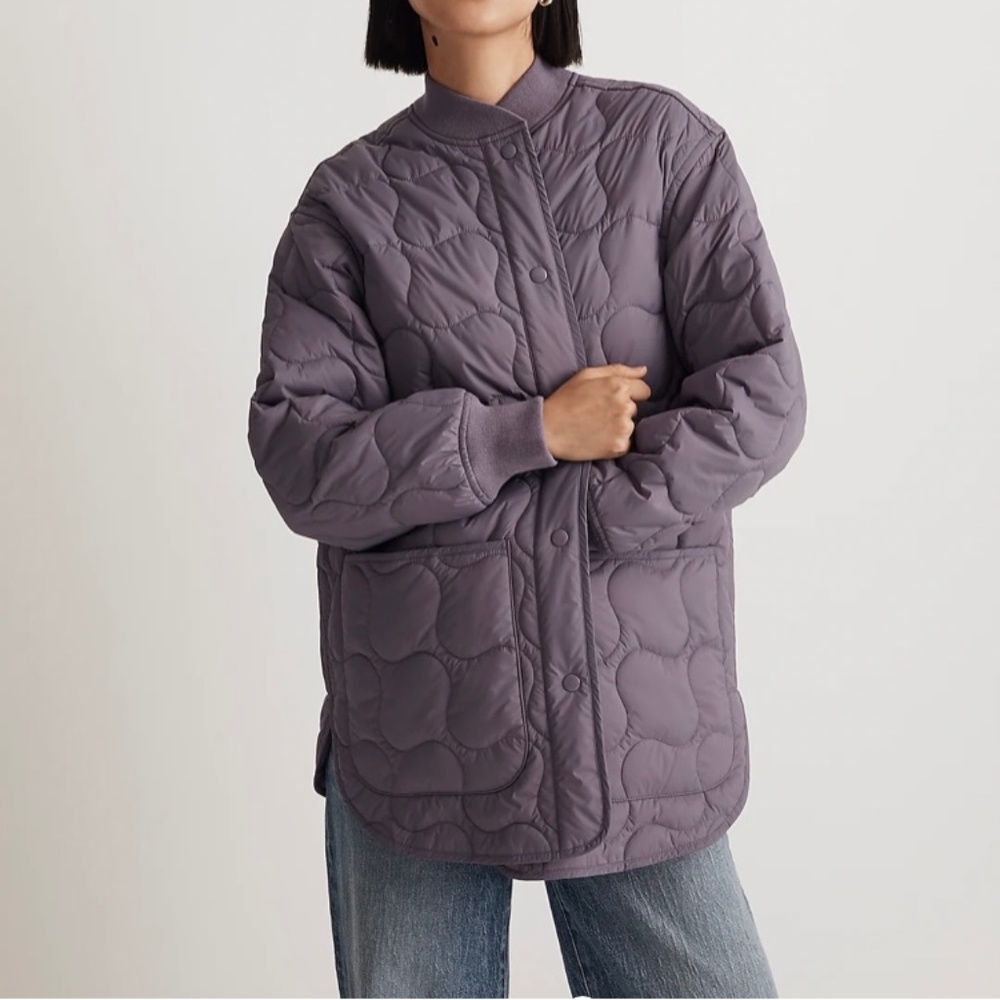 NWT Madewell Oversized Bomber Jacket in Smoky Grape size Medium